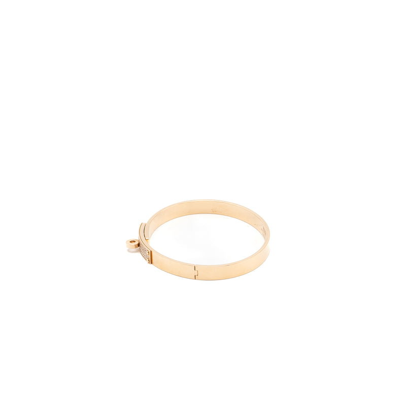 Hermes size SH kelly bracelet rose gold with diamonds