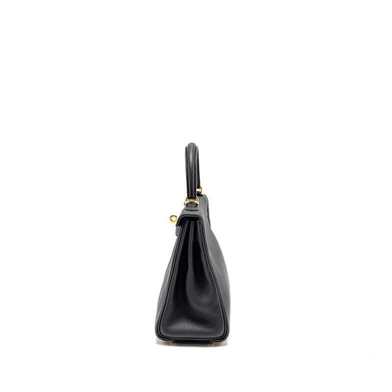 Hermes Kelly 25 Togo Black GHW Stamp U
