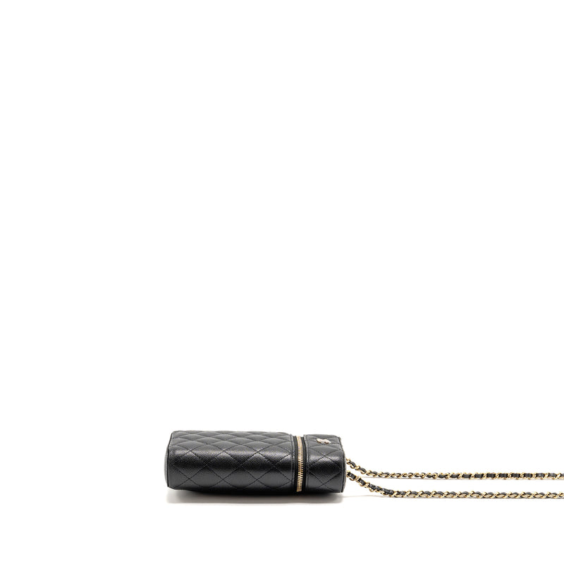 Chanel Classic Vanity Phone Holder with Chain Caviar Black LGHW