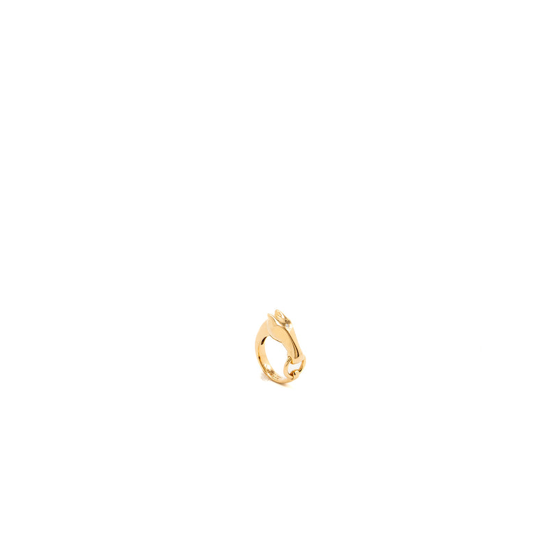Hermes size 54 gallop ring rose gold, 1 diamond