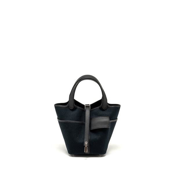 Hermes Cargo Picotin 18 Lock bag canvas / swift Black SHW Stamp U