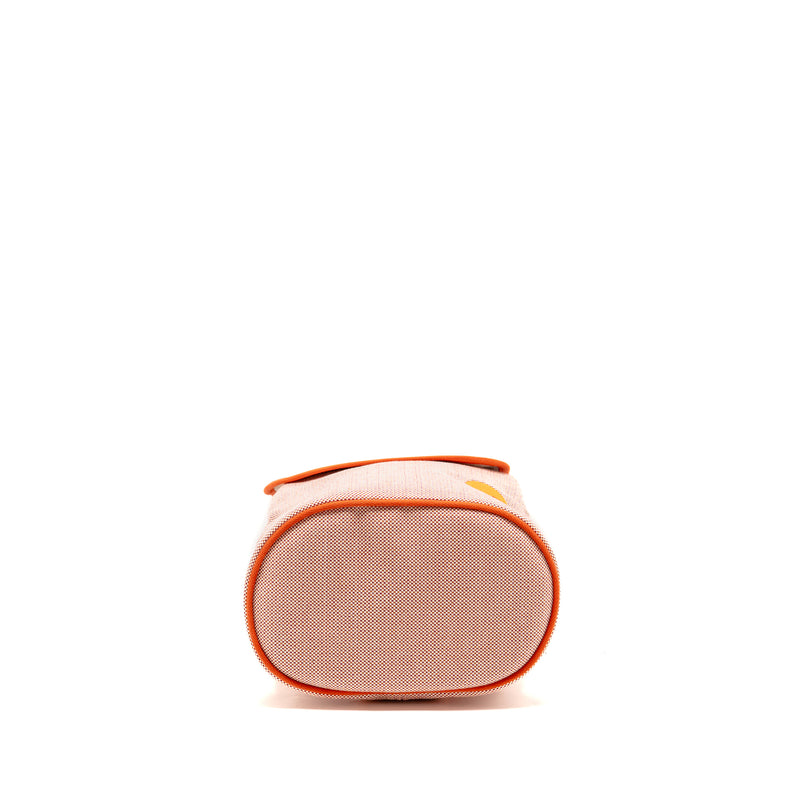 Hermes Les Cabanes backpack canvas pink / orange