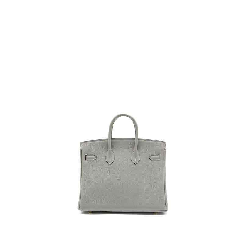 Hermes birkin 25 Togo Gris Mountie GHW stamp X