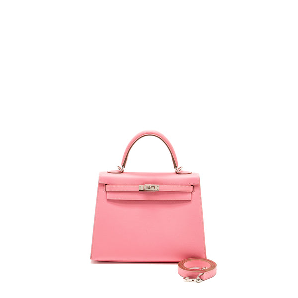 Hermes Kelly 25 Epsom 1Q Rose Confetti SHW Stamp Y