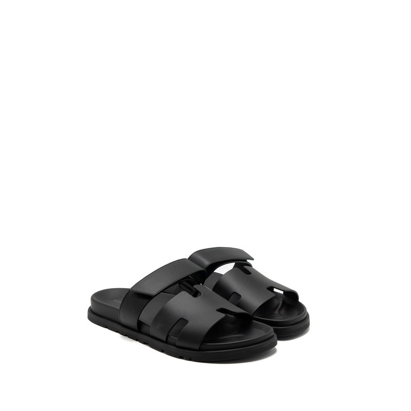 Hermes size 42 chypre sandals black