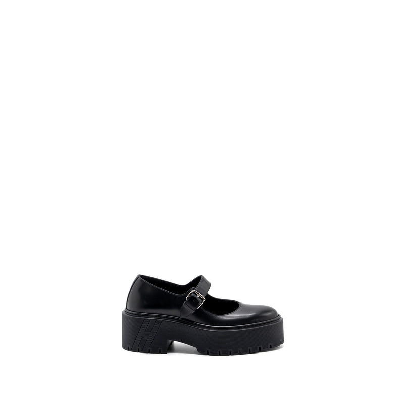 Hermes size 36 Hoxton Oxford shoes black SHW