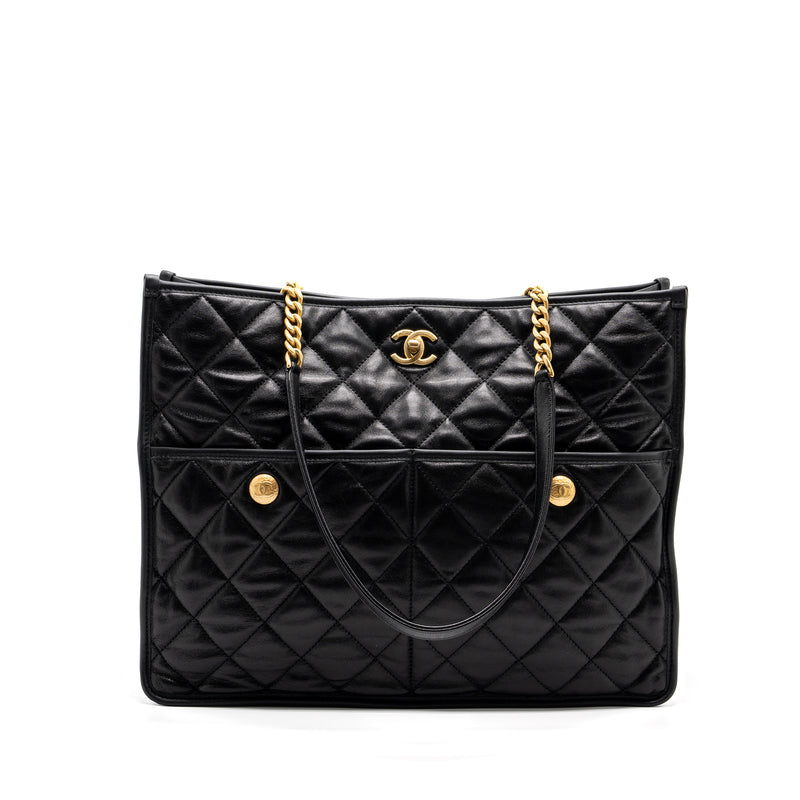 Chanel large best sale black tote bag