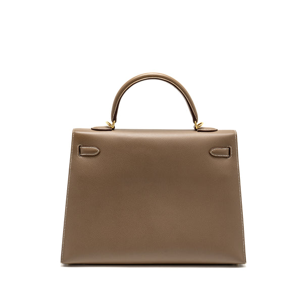 Hermes Kelly 35 Epsom Etoupe GHW Stamp Y