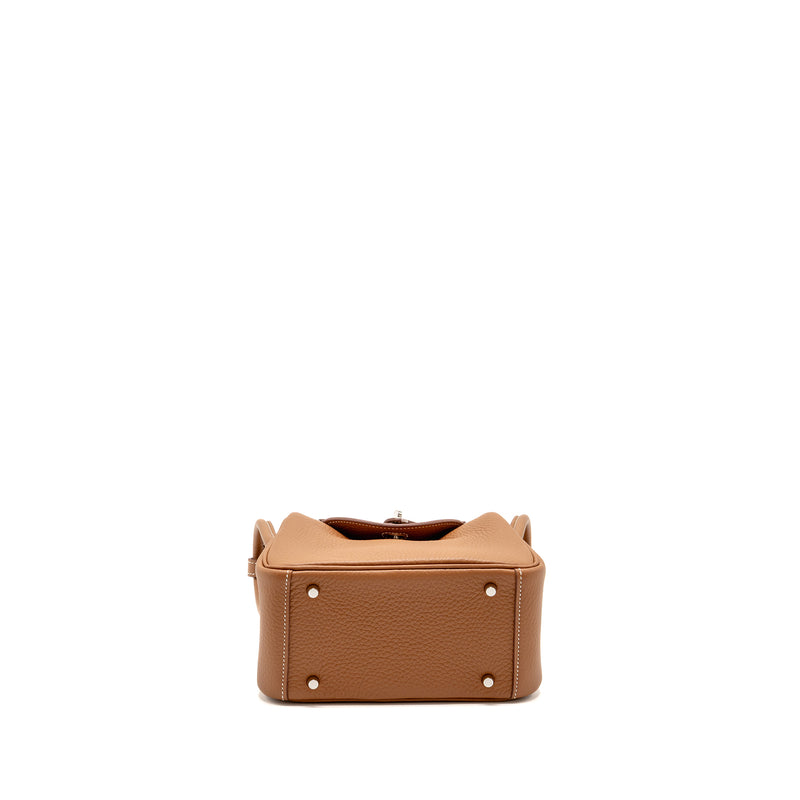 Hermes Mini Lindy II Clemence Gold SHW Stamp W