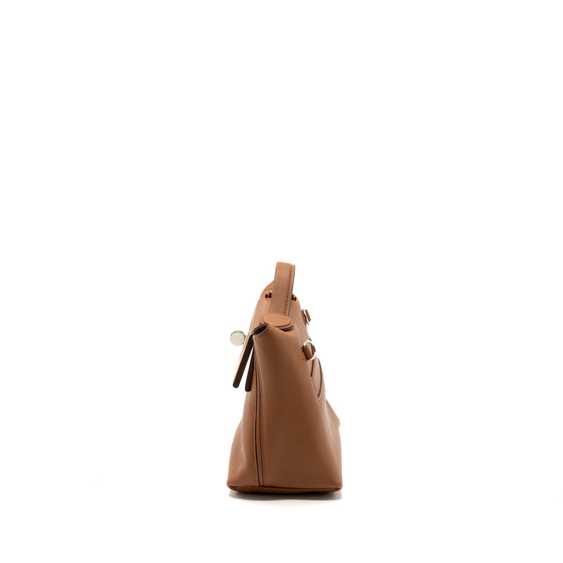 Hermes mini 24/24 2424-21 bag evercolor / swift gold SHW stamp U
