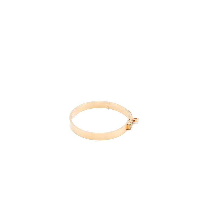 Hermes size SH kelly bracelet rose gold with diamonds