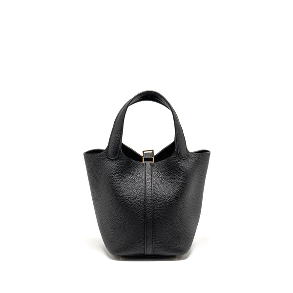 Hermes Picotin 18 Lock Bag Clemence Black GHW Stamp B