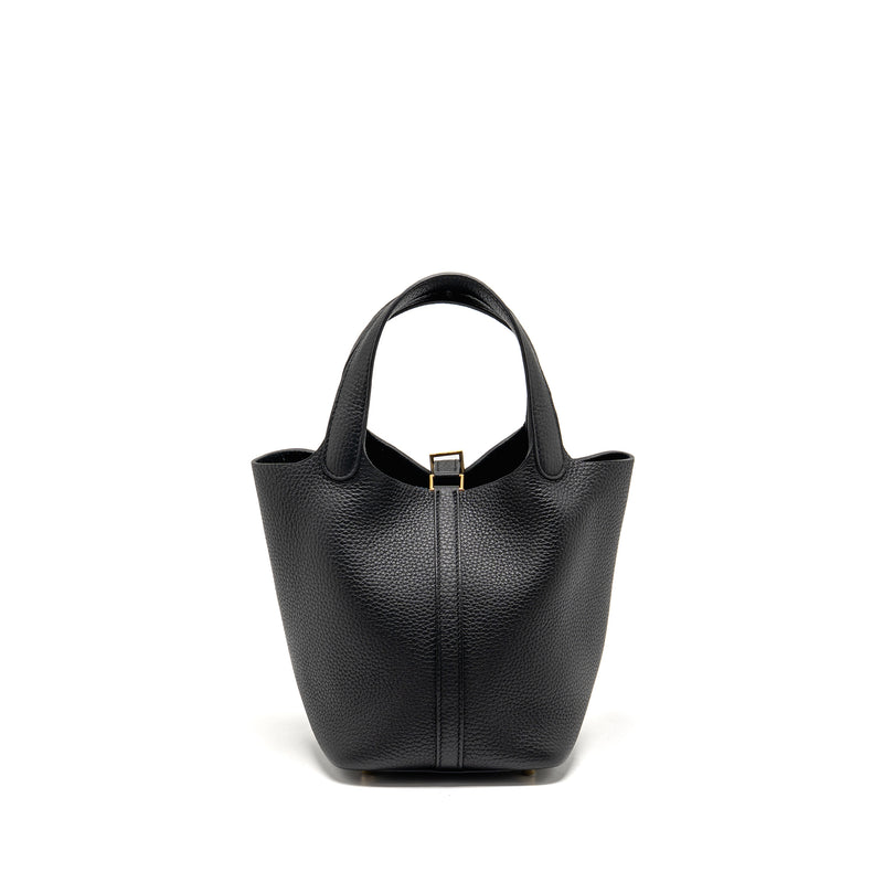 Hermes Picotin 18 Lock Bag Clemence Black GHW Stamp B