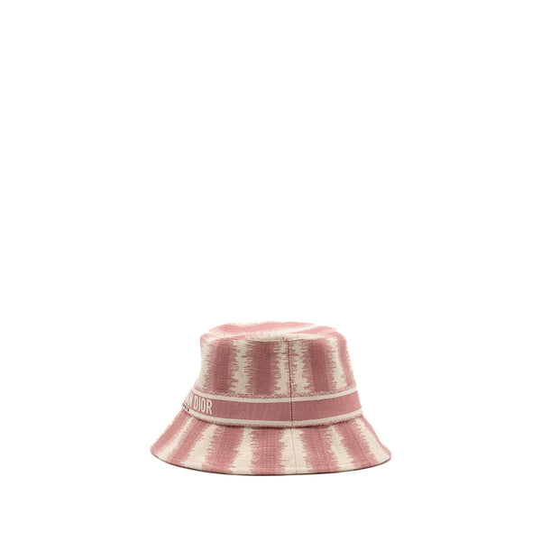 Dior Size 58 Bucket Hat Cotton Pink