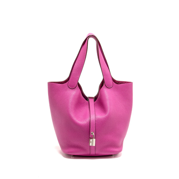 Hermes Picotin 22 Lock Bag Clemence Magnolia SHW Stamp C