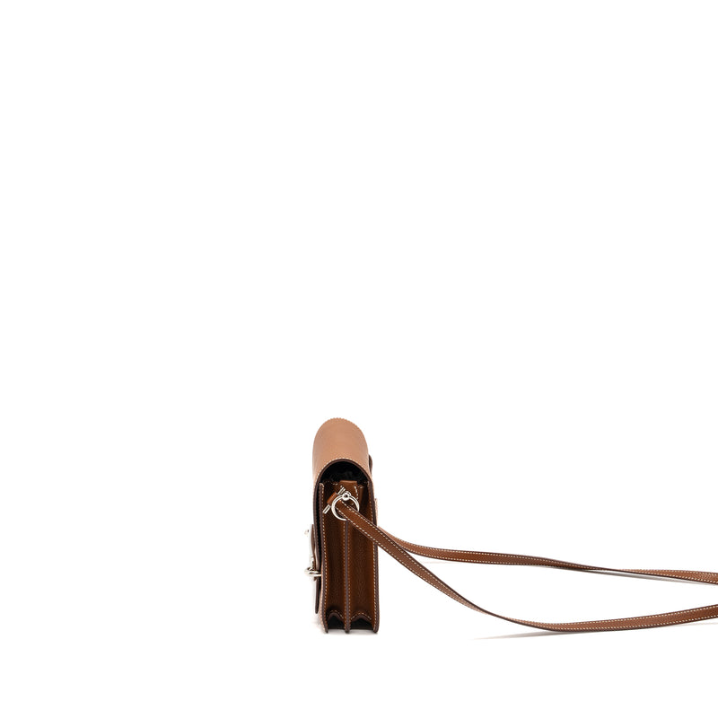 Hermes Mini Roulis Barenia Faubourg Fauve SHW Stamp D