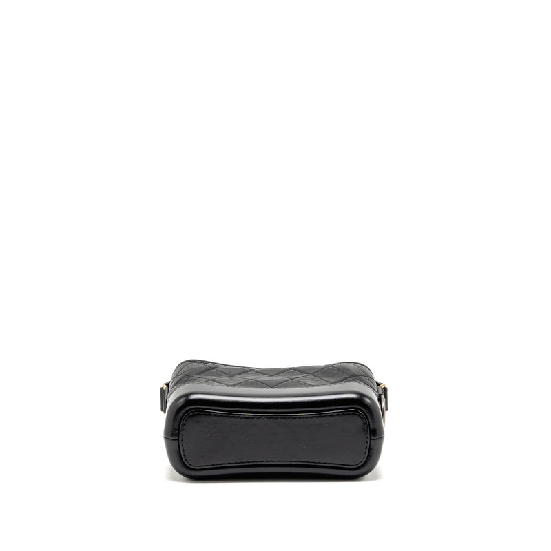 Chanel Small Gabrielle Hobo Bag with Top Handle aged calfskin black multicoloured hardware