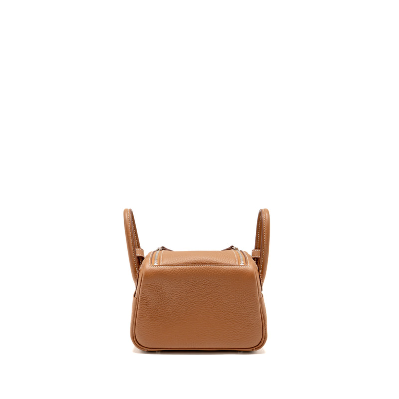 Hermes Mini Lindy II Clemence Gold SHW Stamp W