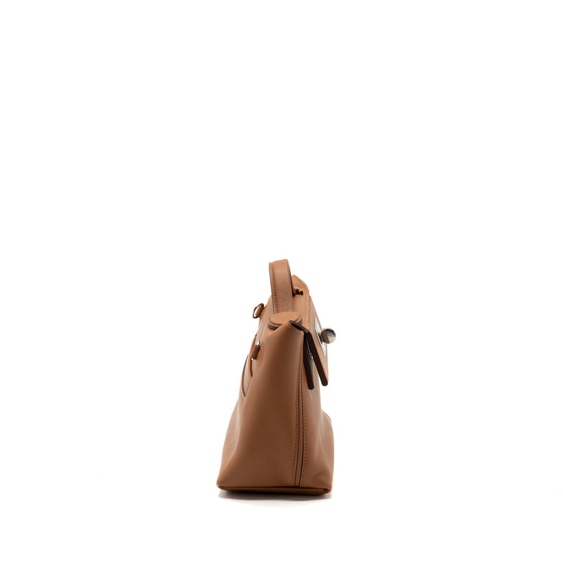 Hermes mini 24/24 2424-21 bag evercolor / swift gold SHW stamp U