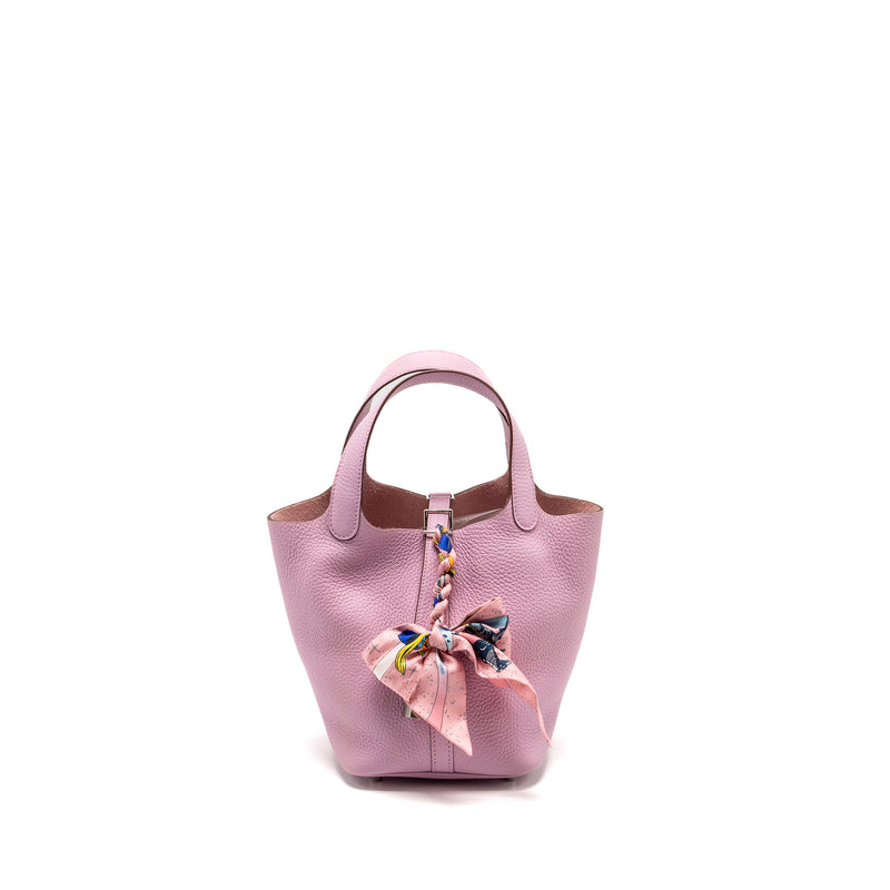 Hermes picotin 18 Lock Bag Clemence X9 Mauve Sylvestre SHW Stamp U