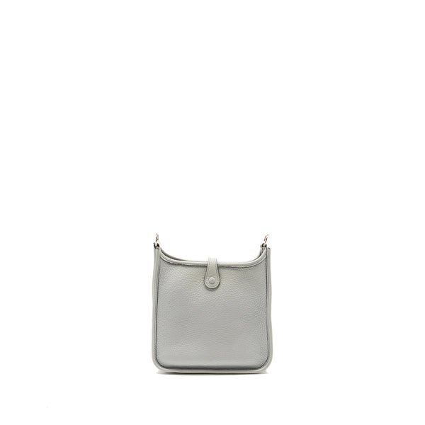 Hermes Mini Evelyne Clemence Blue Pale SHW Stamp U