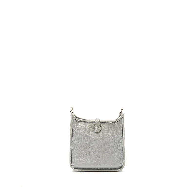 Hermes Mini Evelyne Clemence Blue Pale SHW Stamp U
