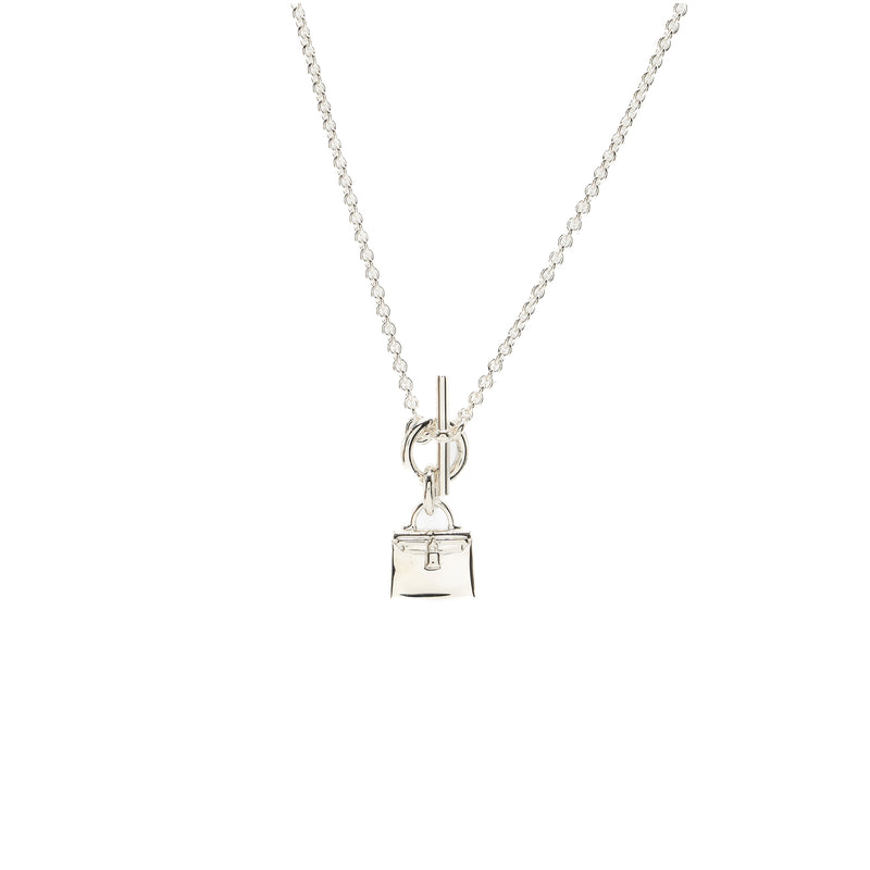 Hermes Sterling Silver Kelly Necklace