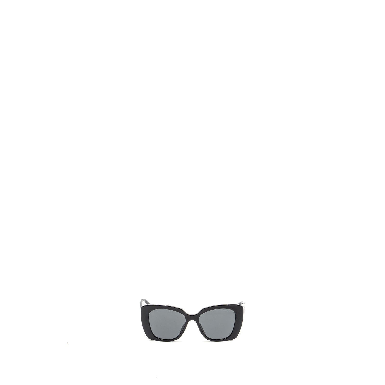 Chanel letter and cc logo sunglasses black / white