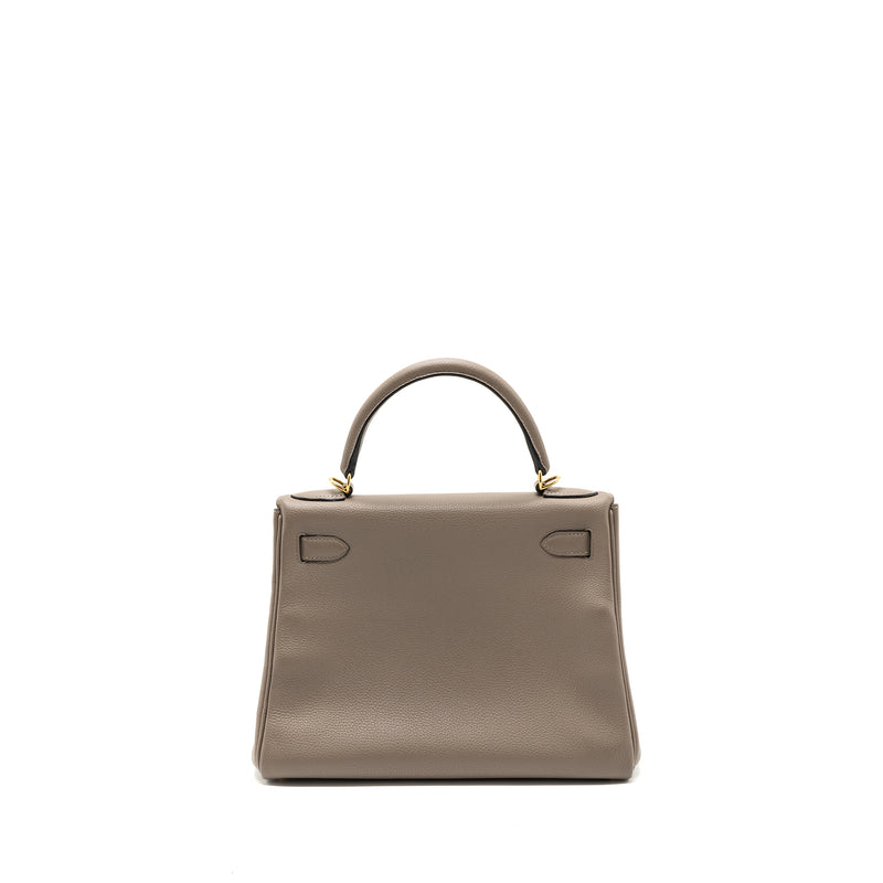 Hermes Kelly 28 togo gris asphalt GHW stamp A