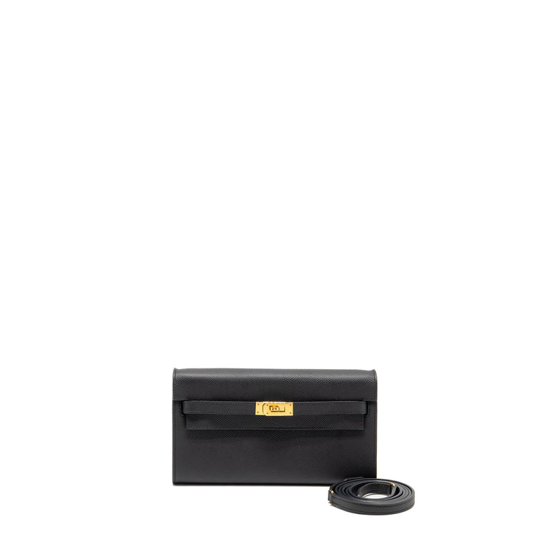 Hermes Classic Kelly To Go Epsom Black GHW stamp Z