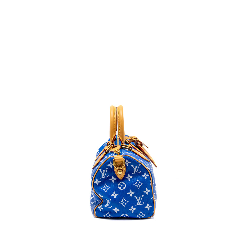 Louis Vuitton Speedy P9 Bandouliere 25 Monogram Soft Calfskin Bleu GHW