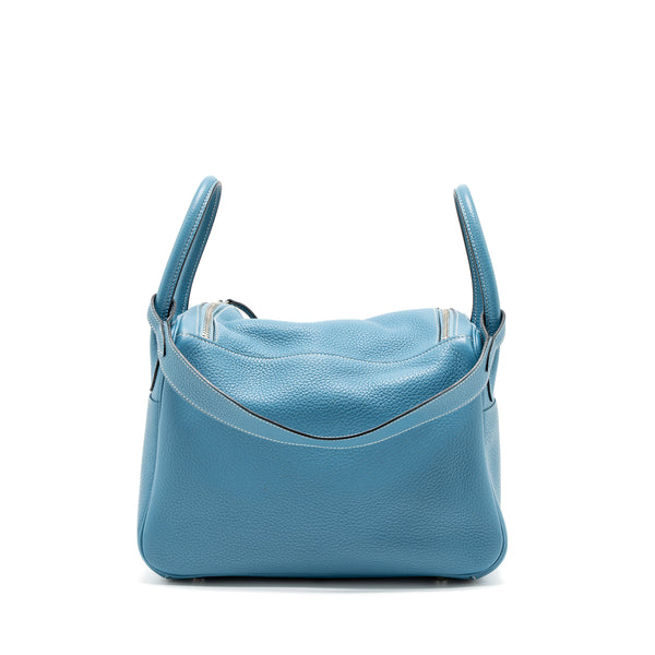 Hermes Lindy 30 Clemence Blue Jeans SHW Stamp T