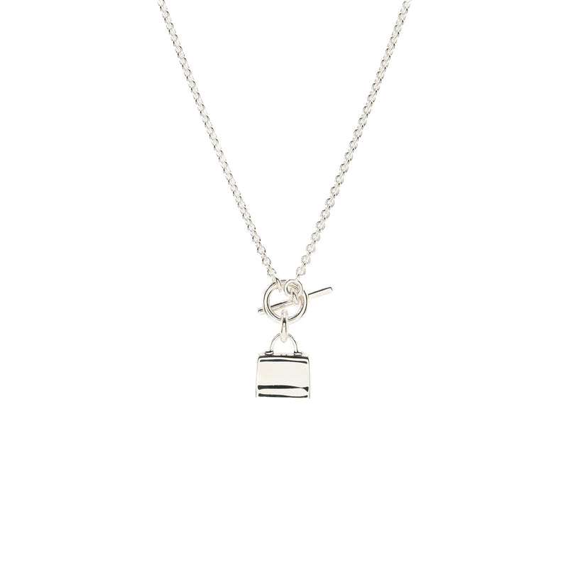 Hermes Sterling Silver Kelly Necklace