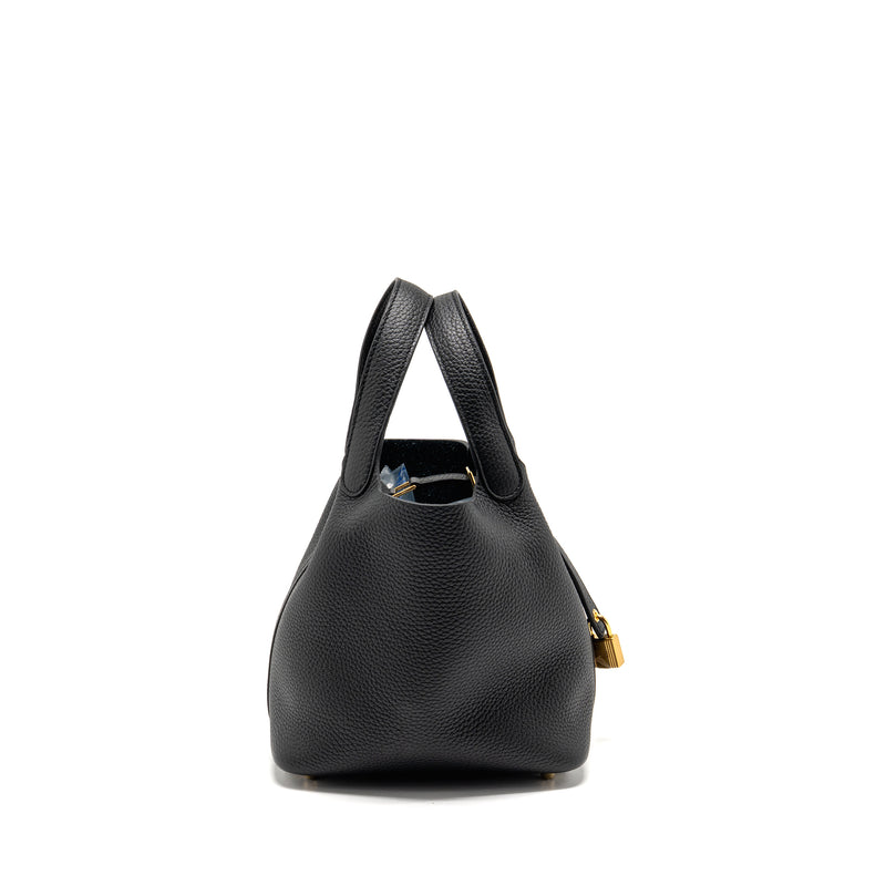 Hermes Picotin 18 Lock Bag Clemence Black GHW Stamp B