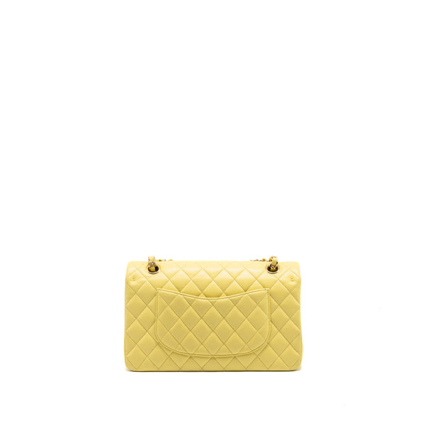 Chanel Medium Classic Double flap bag caviar light yellow LGHW