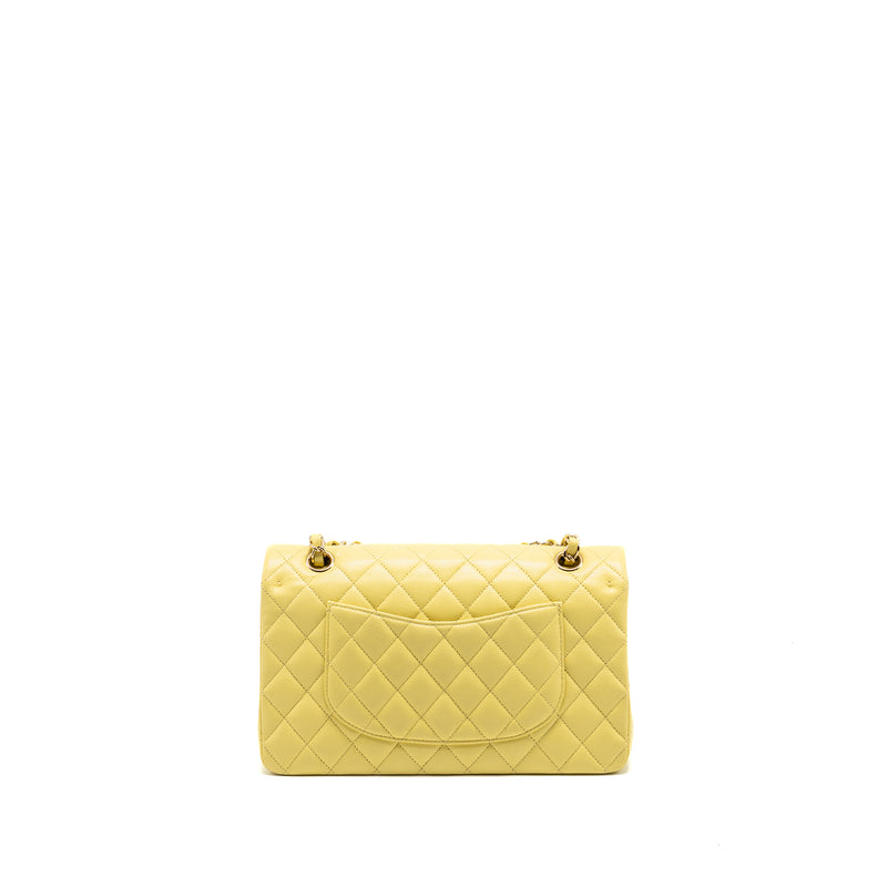 Chanel Medium Classic Double flap bag caviar light yellow LGHW