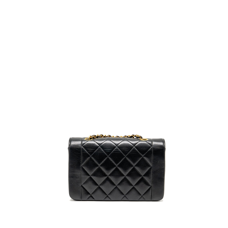 Chanel Vintage Small Diana Bag Lambskin Black GHW