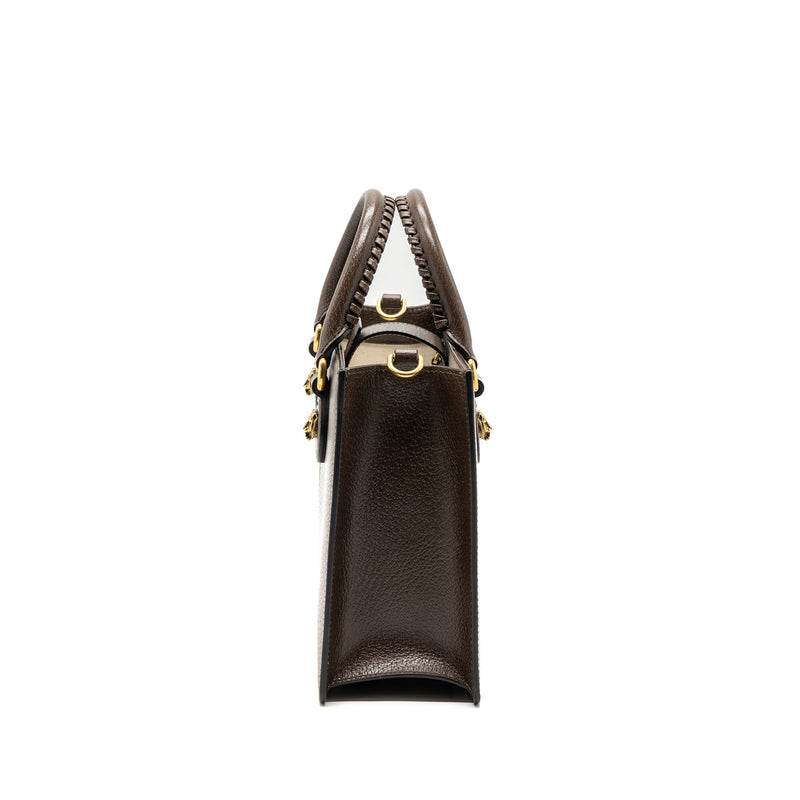 Gucci top handle tote bag calfskin dark brown GHW