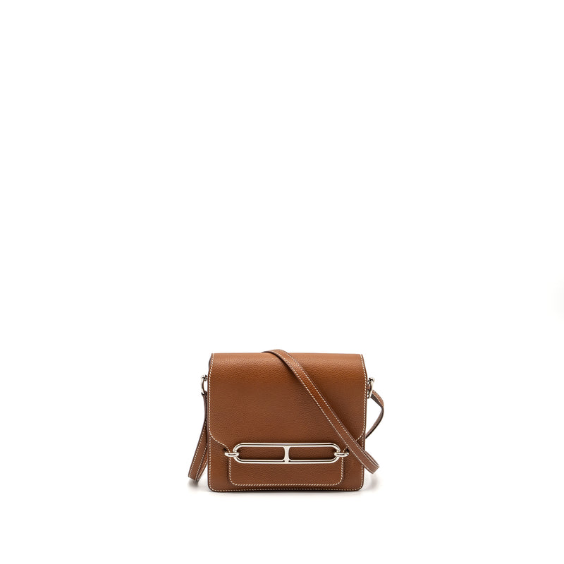 Hermes Mini Roulis Barenia Faubourg Fauve SHW Stamp D