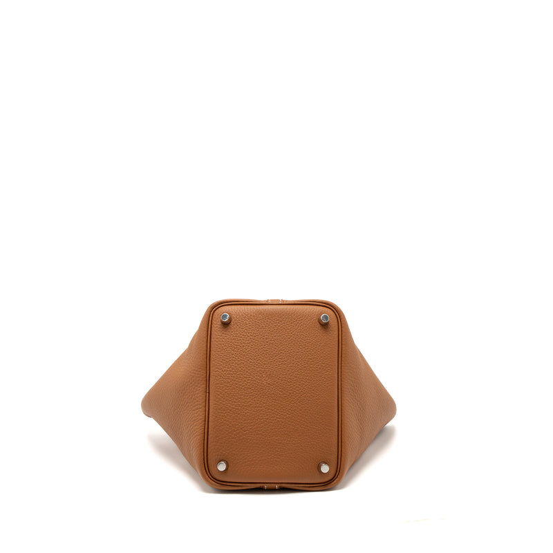 Hermes Picotin 18 Lock Bag Clemence Gold/Nata SHW Stamp Y
