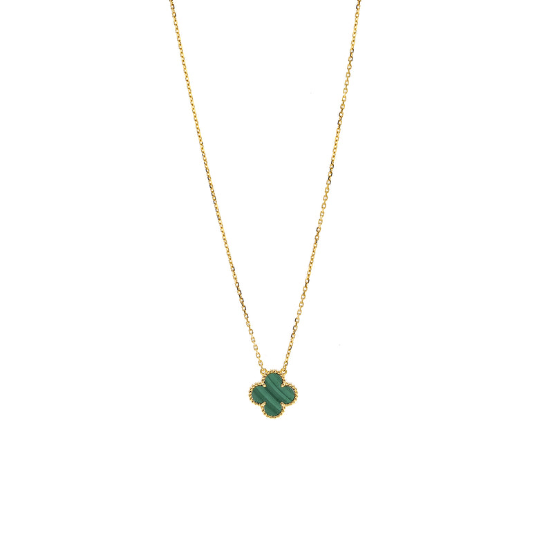 Van Cleef and Arpels Vintage Alhambra pendant 18K yellow gold, Malachite