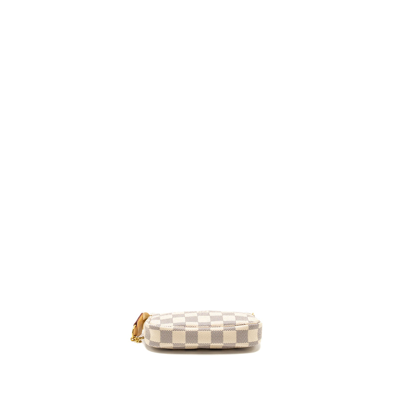 Louis Vuitton Mini Pochette Accessories Damier Azur Canvas GHW