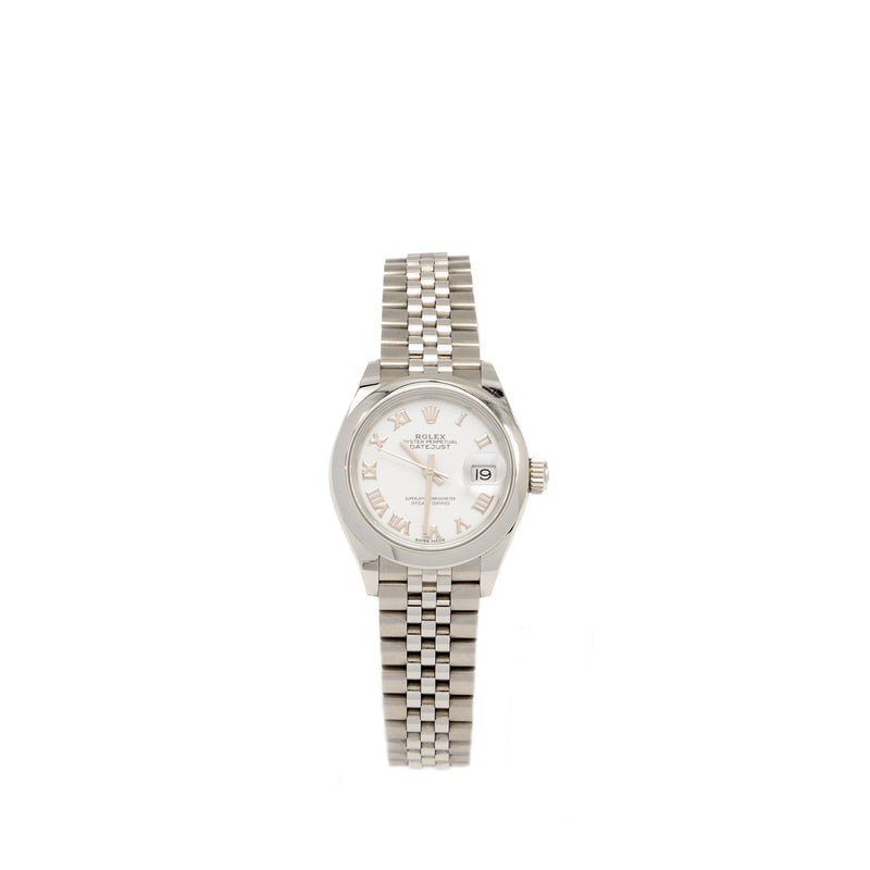 ROLEX 28MM Lady-Datejust Oyster Perpetual OysterSteel, White Dial, Jubilee Bracelet Model: M279160-0015