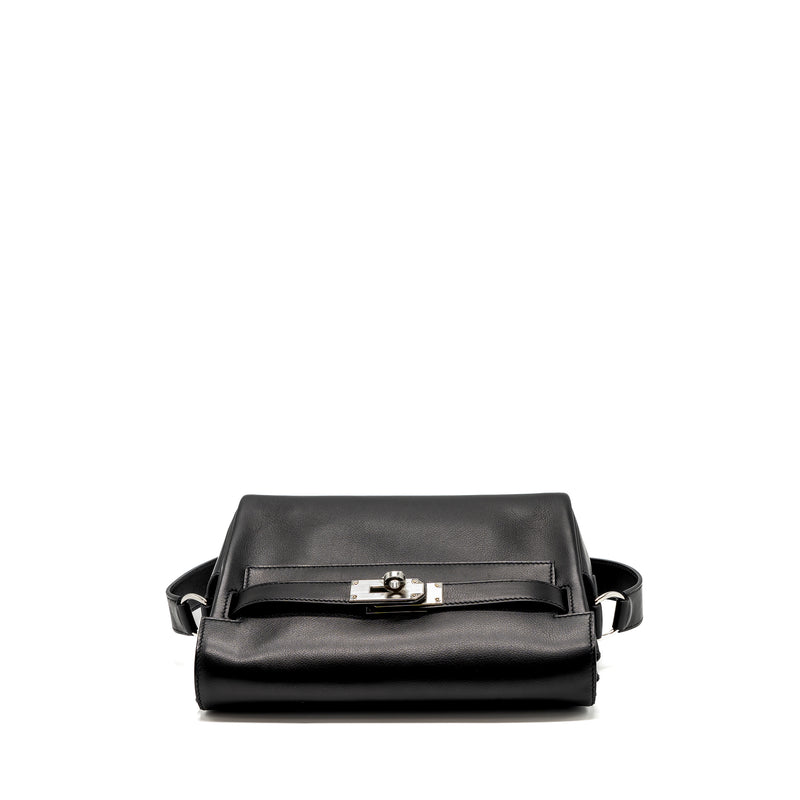 Hermes kelly messanger PM bag evergrain black SHW stamp B