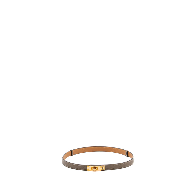 hermes classic kelly belt epsom etoupe RGHW stamp Y