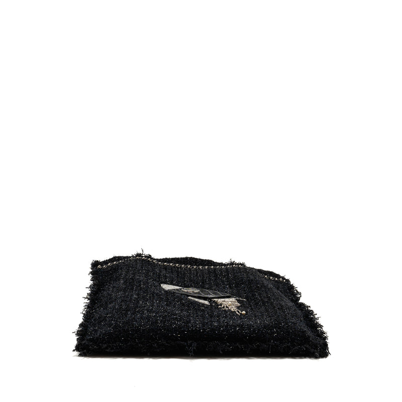 Chanel rocket tote bag tweed black SHW