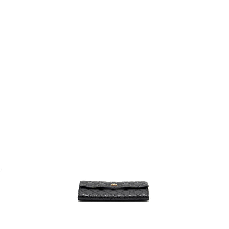 Chanel Flap Long Wallet Caviar Black GHW