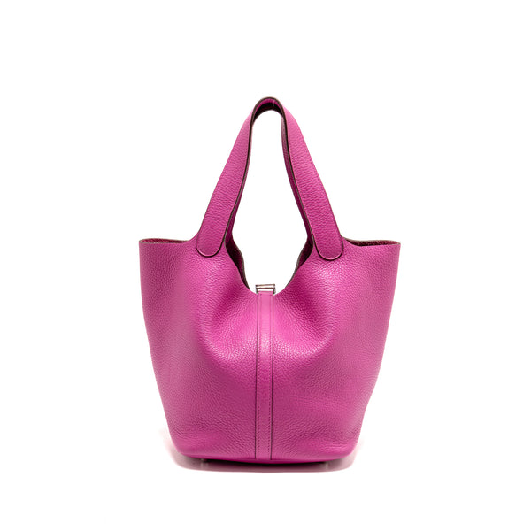 Hermes Picotin 22 Lock Bag Clemence Magnolia SHW Stamp C
