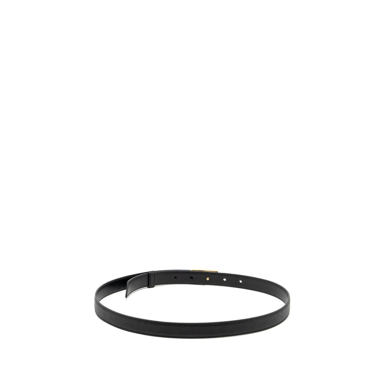 Prada Size 80 Belt Saffiano Calfskin Black GHW