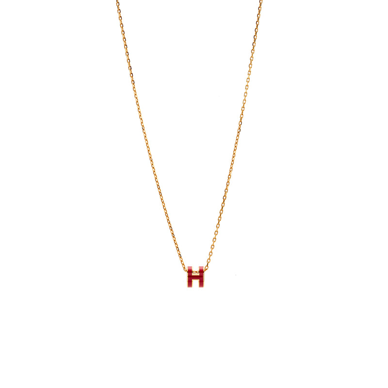 Hermes Mini Pop H Pendant Plor Ros Framboise RGHW